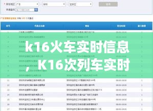 K16次列车实时信息查询系统，高效出行的新时代指南