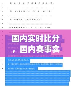 国内赛事实时比分概览，动态数据引领球迷体验新纪元