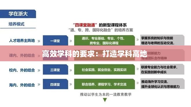 高效学科的要求：打造学科高地 