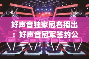 好声音独家冠名播出：好声音冠军签约公司 