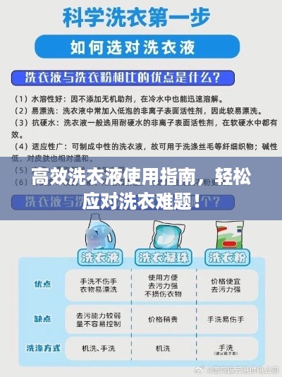 高效洗衣液使用指南，轻松应对洗衣难题！