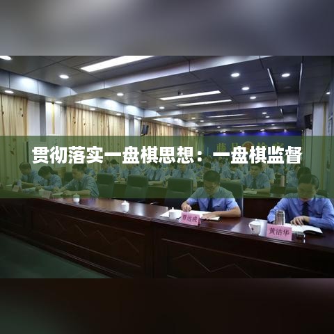 贯彻落实一盘棋思想：一盘棋监督 