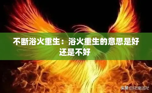 不断浴火重生：浴火重生的意思是好还是不好 