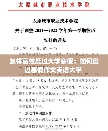 怎样高效度过大学寒假：如何度过寒假作文英语大学 