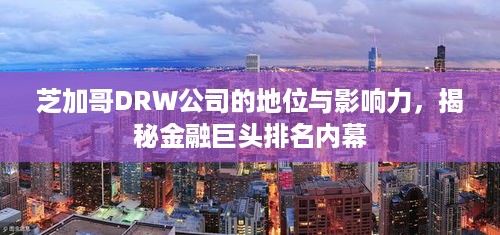 芝加哥DRW公司的地位与影响力，揭秘金融巨头排名内幕