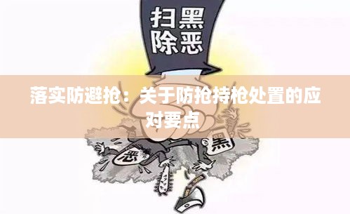 落实防避抢：关于防抢持枪处置的应对要点 