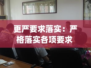 更严要求落实：严格落实各项要求 