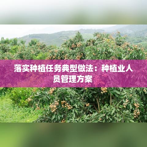 落实种植任务典型做法：种植业人员管理方案 