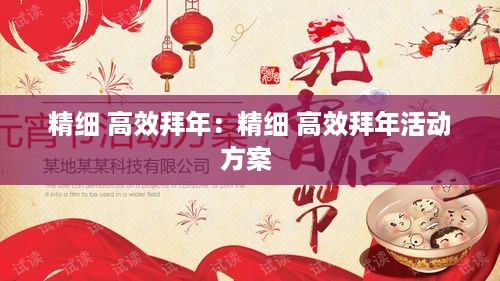 精细 高效拜年：精细 高效拜年活动方案 