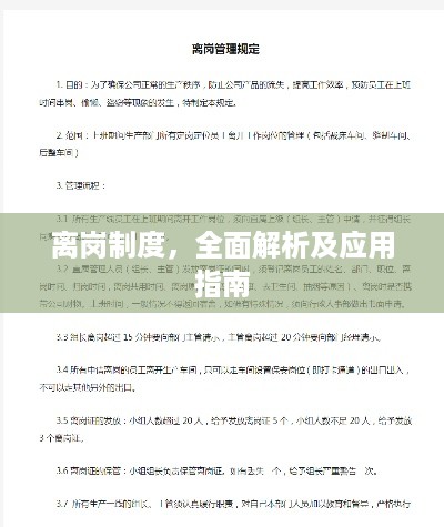 离岗制度，全面解析及应用指南