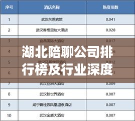 湖北陪聊公司排行榜及行业深度分析