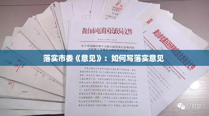 落实市委《意见》：如何写落实意见 