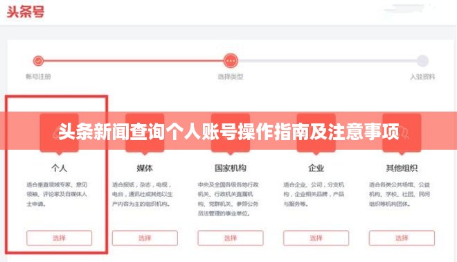 头条新闻查询个人账号操作指南及注意事项