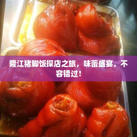 隆江猪脚饭探店之旅，味蕾盛宴，不容错过！