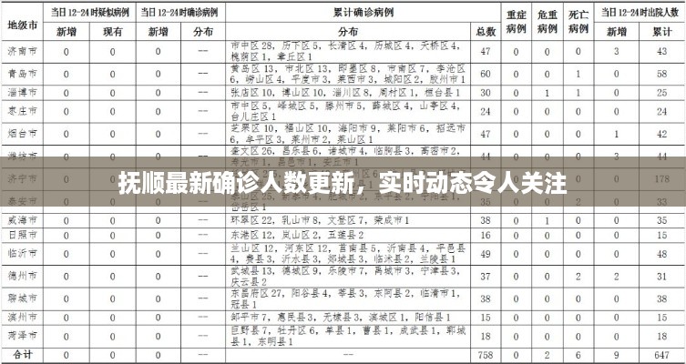 抚顺最新确诊人数更新，实时动态令人关注