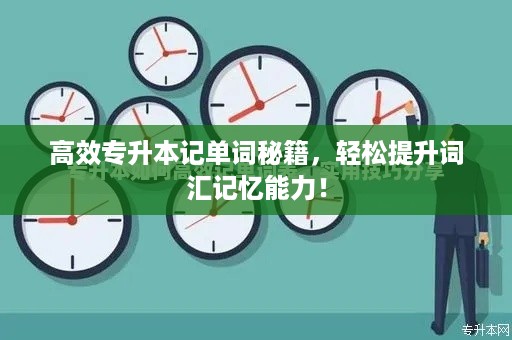 高效专升本记单词秘籍，轻松提升词汇记忆能力！