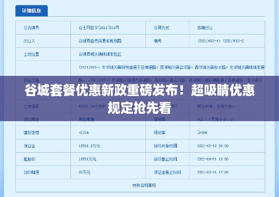 谷城套餐优惠新政重磅发布！超吸睛优惠规定抢先看