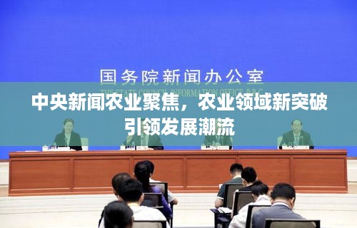 中央新闻农业聚焦，农业领域新突破引领发展潮流