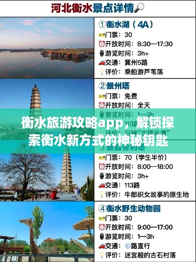 衡水旅游攻略app，解锁探索衡水新方式的神秘钥匙