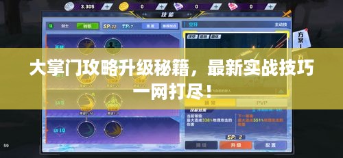 大掌门攻略升级秘籍，最新实战技巧一网打尽！